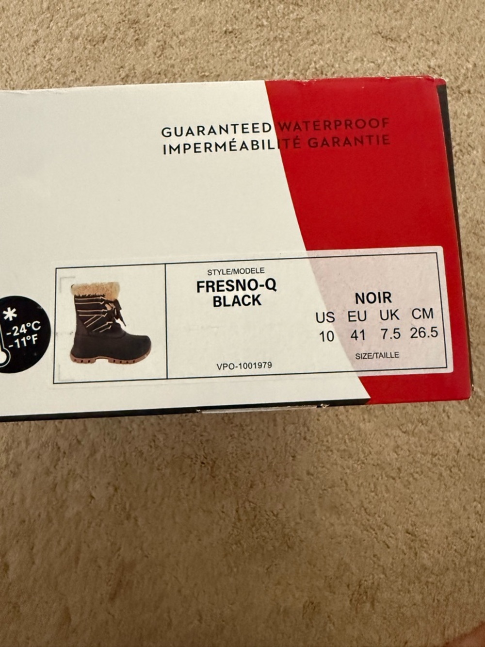 NWT Women’s 10M Cougar Black Winter Snow Boots with Faux Fur Lining - Picture 7 of 8